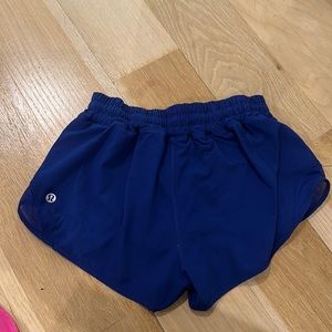 Blue lululemon shorts hotty hot RARE